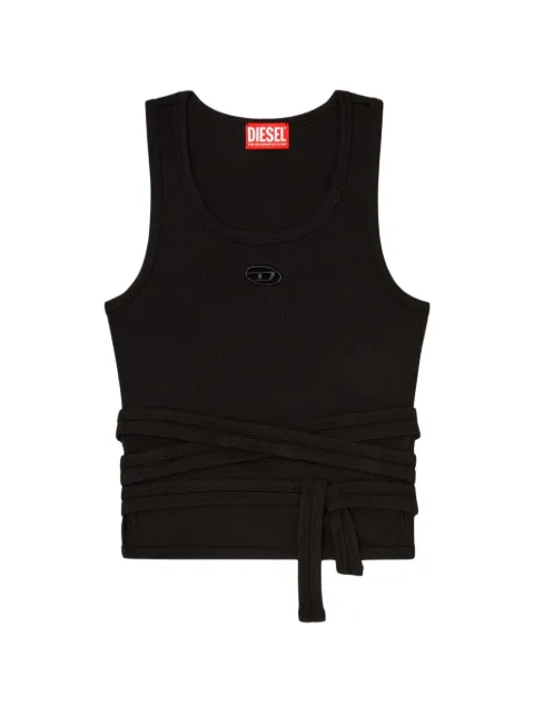 Diesel wrap-around laces crop top