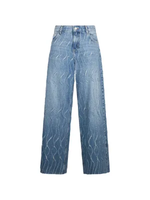LIU JO flared jeans with laser-etched details