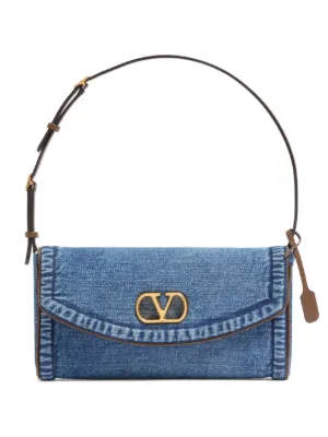 Valentino Garavani DeVain small denim shoulder bag