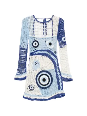 Leslie Amon crochet evil-eye dress