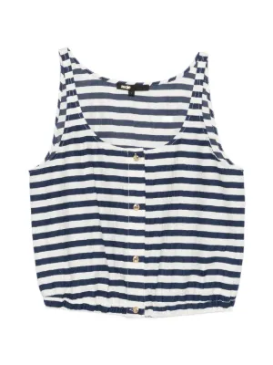 Maje linen-blend top