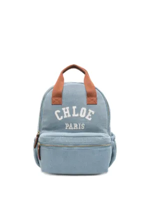 Chlo&eacute; Kids logo-embroidered backpack