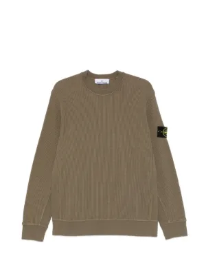 Stone Island waffle-knit patch sweatshirt