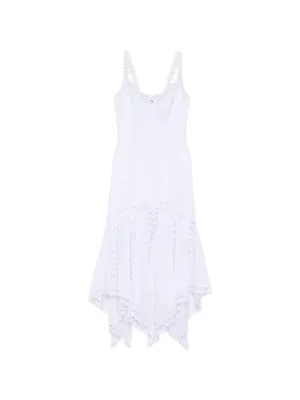 Charo Ruiz Ibiza Blossel asymmetric-hem midi dress