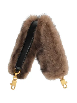 Dolce & Gabbana shearling and palmellato calfskin bag shoulder strap