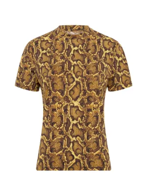 Marine Serre python-print crew-neck T-shirt