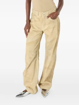 Marine Serre Moon-print faded jeans