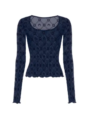 Marine Serre Moonogram mesh T-shirt