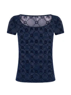 Marine Serre Moonogram mesh T-shirt