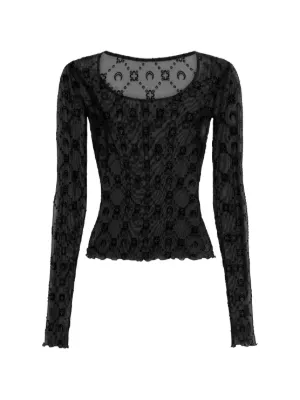 Marine Serre Moonogram mesh T-shirt