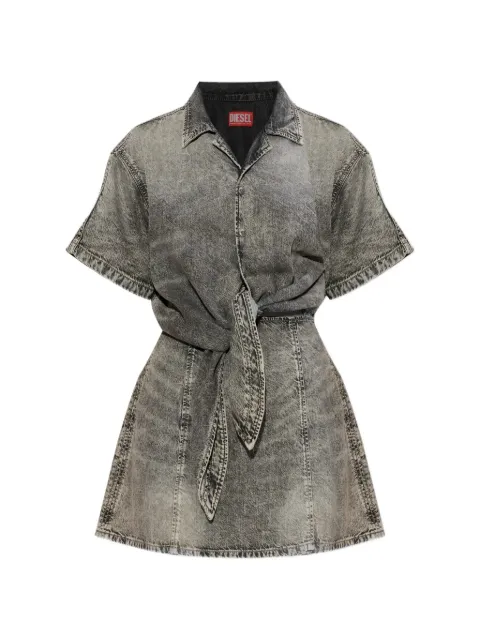 Diesel denim dress with athletic stripes