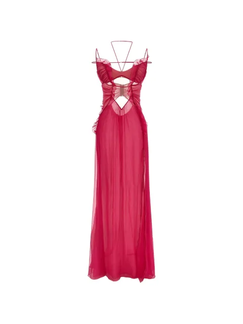 Nensi Dojaka ruffled cutout gown