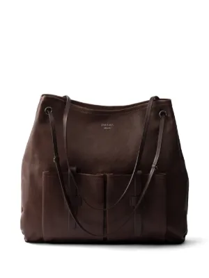 Prada Route large leather bag