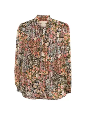 Valentino Garavani Apr&egrave;s L'Hiver Allover Fiorellini pekin pliss&eacute; shirt