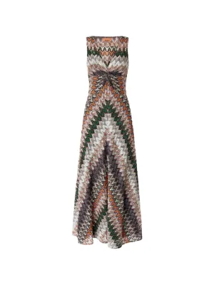 Missoni V-neck patterned maxi dress