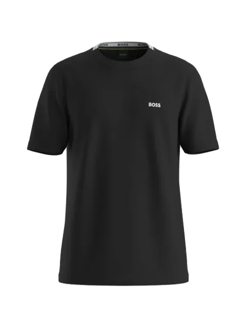 BOSS embroidered-logo T-shirt in cotton piqué