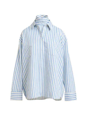 Essentiel Antwerp Janna striped rhinestone-embellished shirt