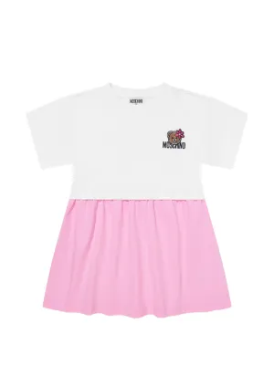 Moschino Kids bear-embroidered dress