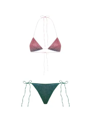 Os&eacute;ree Lumiere glitter-effect bikini