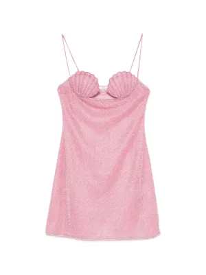 Oséree Shell-cup glitter-effect dress