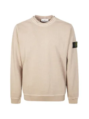 Stone Island logo-patch crew-neck sweatshirt