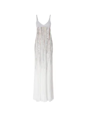 Missoni sleeveless flame-effect lamé gown