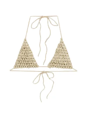 Isa Boulder macram&eacute; triangle bikini top