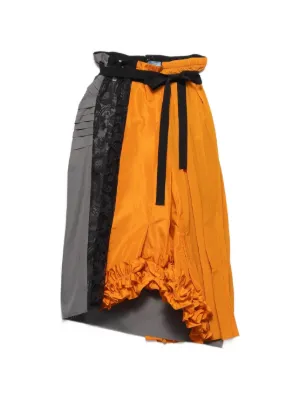 Prada patchwork midi skirt