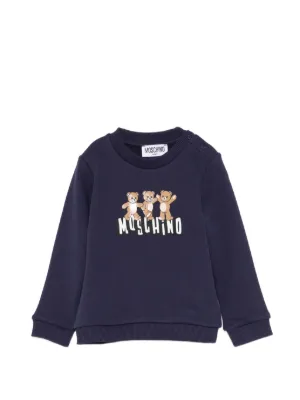 Moschino Kids teddy-print crewneck sweatshirt