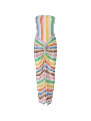 Missoni strapless cover-up dress with d&eacute;grad&eacute; zigzag motif