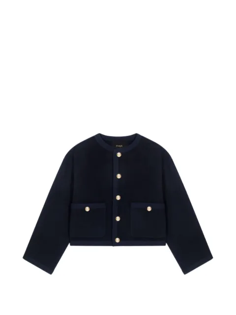 Maje dsdouble-faced jacket, braided trim