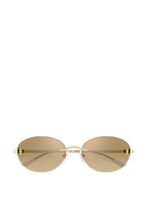 Cartier Eyewear oval rimless sunglasses