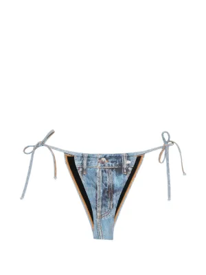 Diesel bikini briefs with jean trompe l'oeil