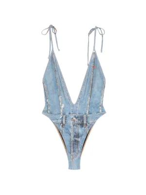 Diesel tie-strap printed swimsuit