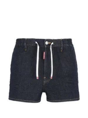 DSQUARED2 dark Weight wash pull on shorts