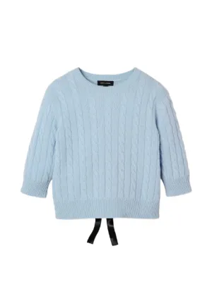 Marc Jacobs open back cableknit bow sweater