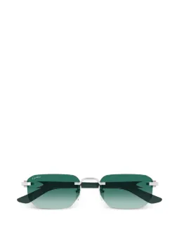 Cartier Eyewear geometric rimless sunglasses
