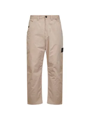 Stone Island 3100008 mercerised organic cotton ripstop trousers
