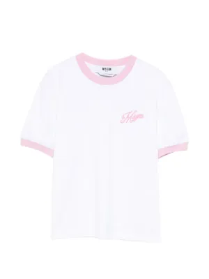 MSGM embroidery T-shirt