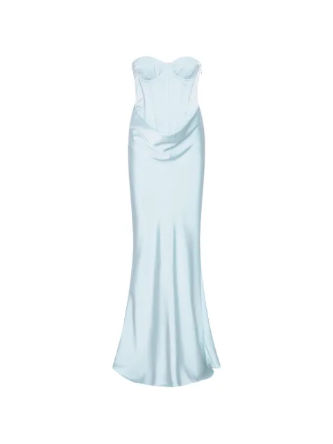 ROTATE BIRGER CHRISTENSEN satin corset maxi dress