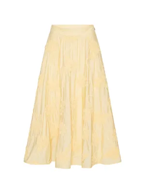 ROTATE BIRGER CHRISTENSEN flower maxi skirt yellow