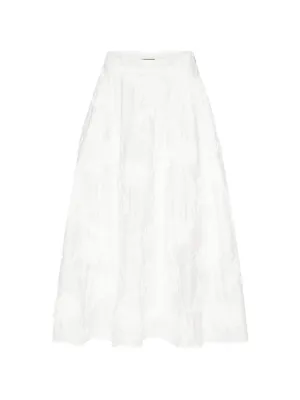 ROTATE BIRGER CHRISTENSEN flower maxi skirt bright white