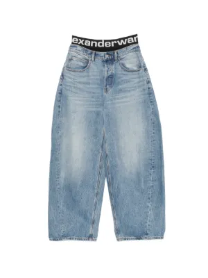 Alexander Wang logo-waistband jeans