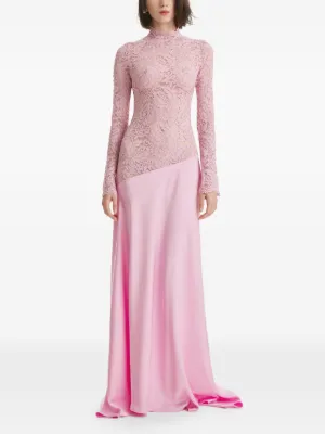 2310 STUDIO lace long-sleeve maxi dress