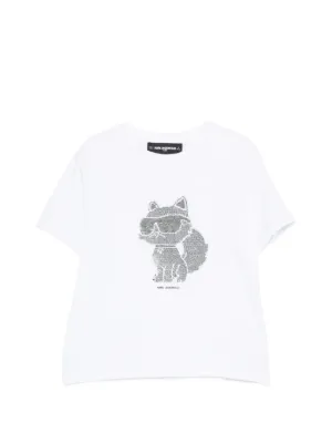 Karl Lagerfeld Kids embellished T-shirt
