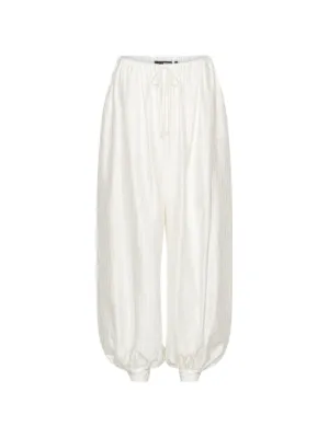 ROTATE BIRGER CHRISTENSEN striped balloon pants bright white