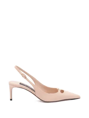 Dolce & Gabbana silk-effect nappa leather slingbacks