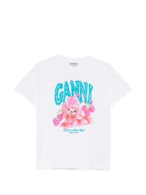 GANNI dog graphic T-shirt