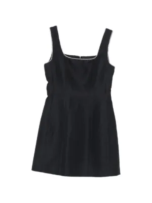 Maje crystal-embellished square-neck mini dress