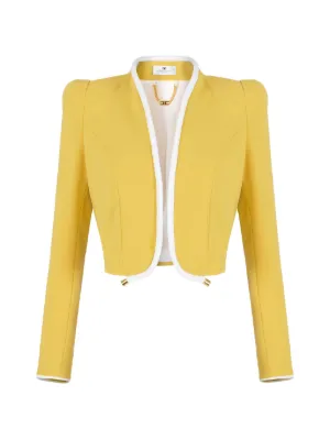 Elisabetta Franchi contrast-trim cropped jacket